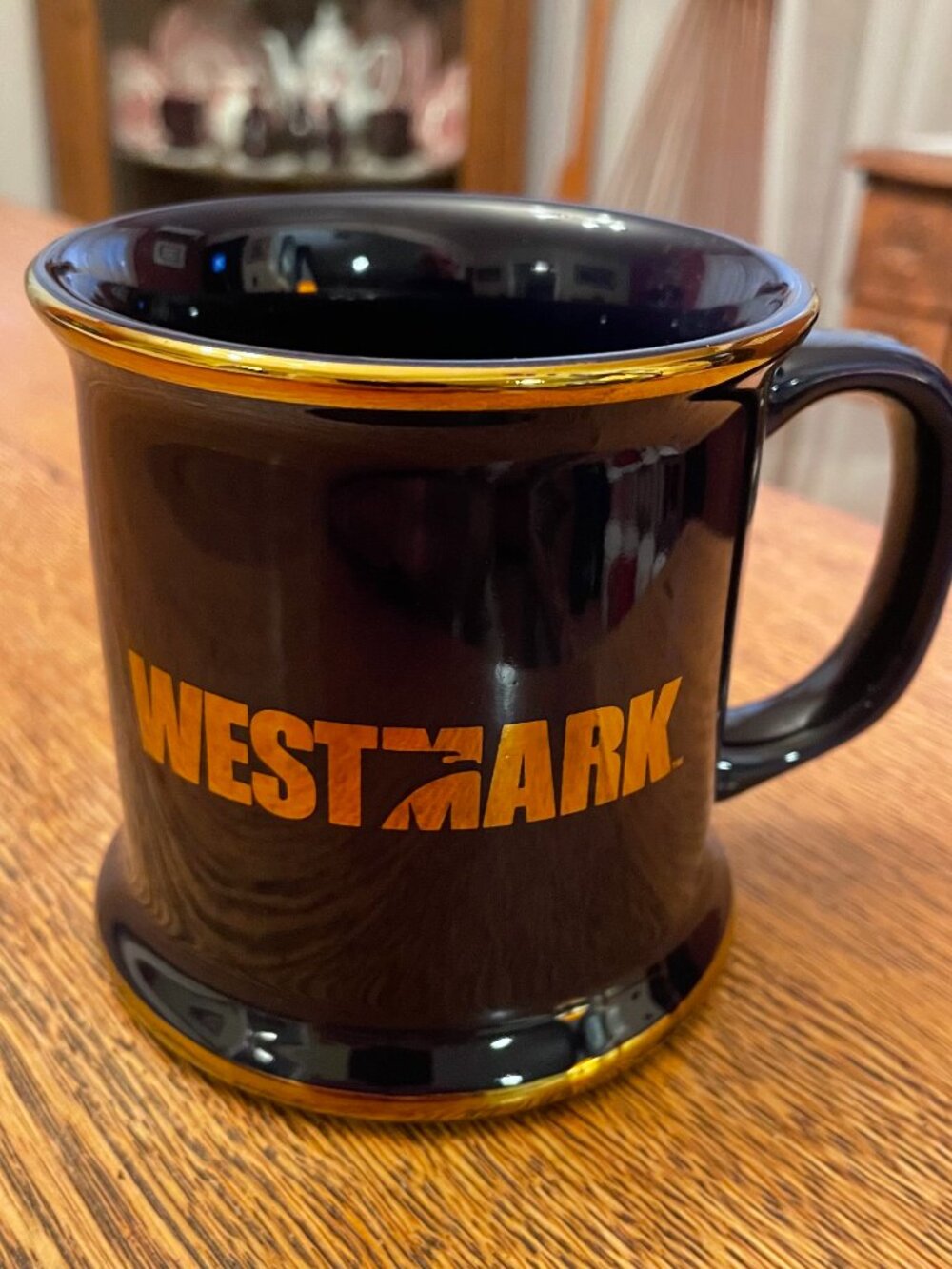 Vintage Westmark Federal Credit Union Blue/Gold Coffee Cup Mug 12 ounces